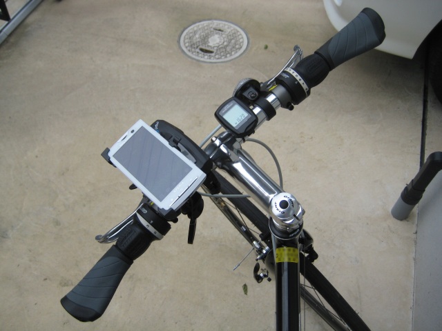 自転車のハンドル周り